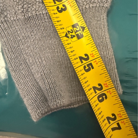 Allen Edmonds Merino Wool 1/4 Zip Sweater Gray XL 2XL Made in Italy Waffle Knit - Picture 10 of 13